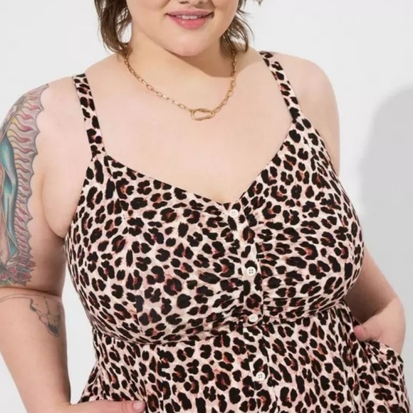 Torrid Leopard Print Midi Dress - Picture 2 of 10